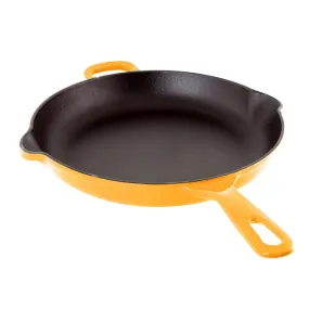 Chantal Enameled Cast Iron Cookware, 10 inch Skillet, Marigold