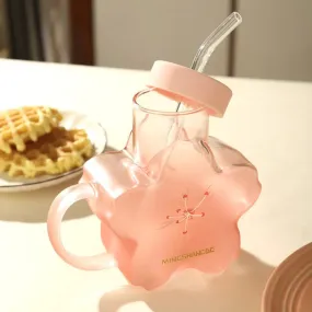 Cherry Blossom Shaped Glass Cup