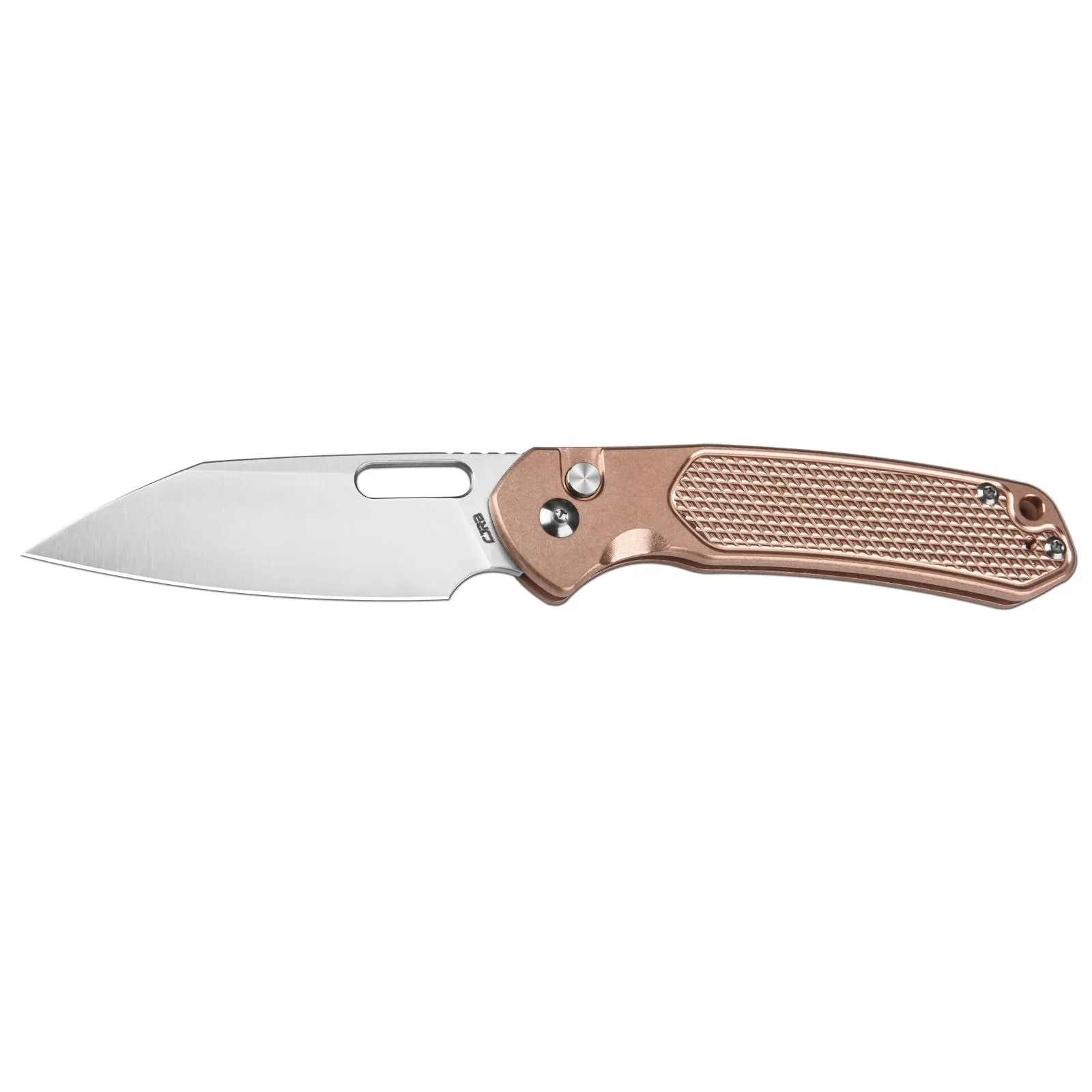 CJRB Pyrite-Alt Wharncliffe J1925A CPM 20CV Blade Copper Handle Folding Knives