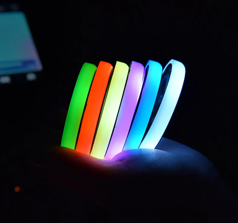 Colorful LED Light-up Solar & USB Charging Non-slip Ambient Light Cup Holder For Car