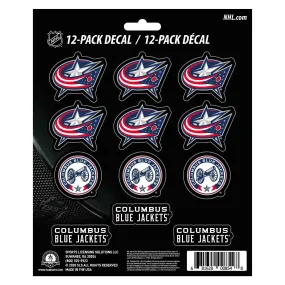 Columbus Blue Jackets 12 Count Mini Decal Sticker Pack