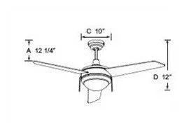 Contempo 3 Blade Ceiling Fan in Brushed Nickel