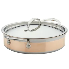 Copper Induction Sauteuse with Lid, 3.5-Quart