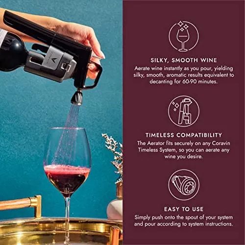 Coravin Aerator Attachment - Accessory for Coravin Wine by the Glass System and Wine Saver - Performs 60-90 Minutes Decant in Seconds