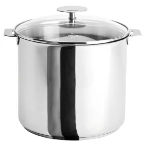 Cristel Mutine Detachable Handle 10-Quart Stockpot With Domed Glass Lid