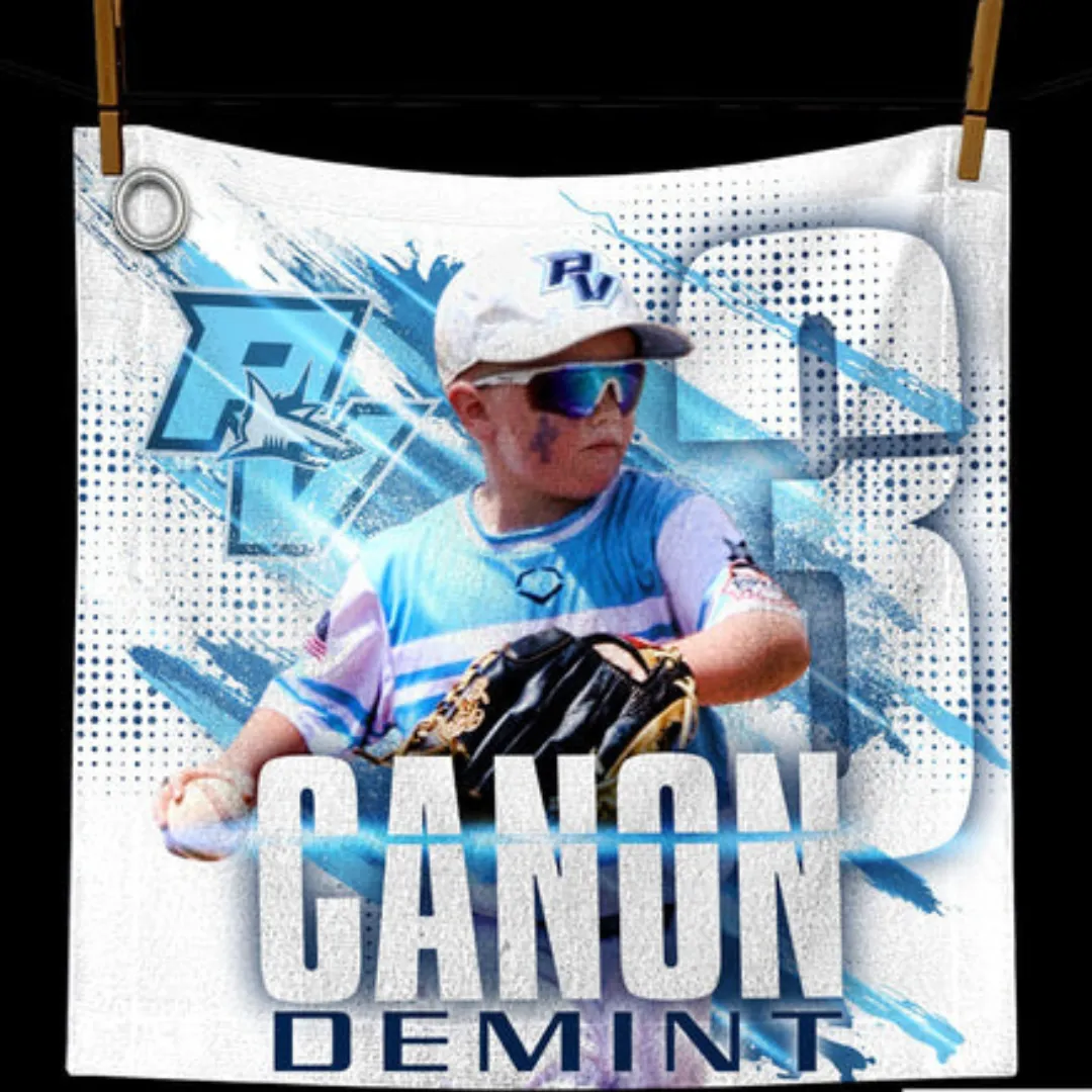 Customized 14"x14" Rally Towels – Sublimated, Grommet & Clip Included