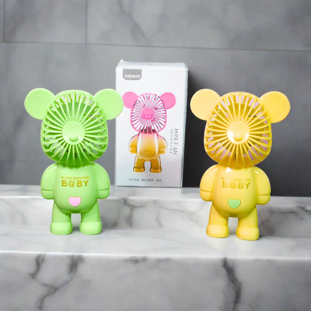 Cute Teddy Bear Shaped Hand Fan-1 Piece