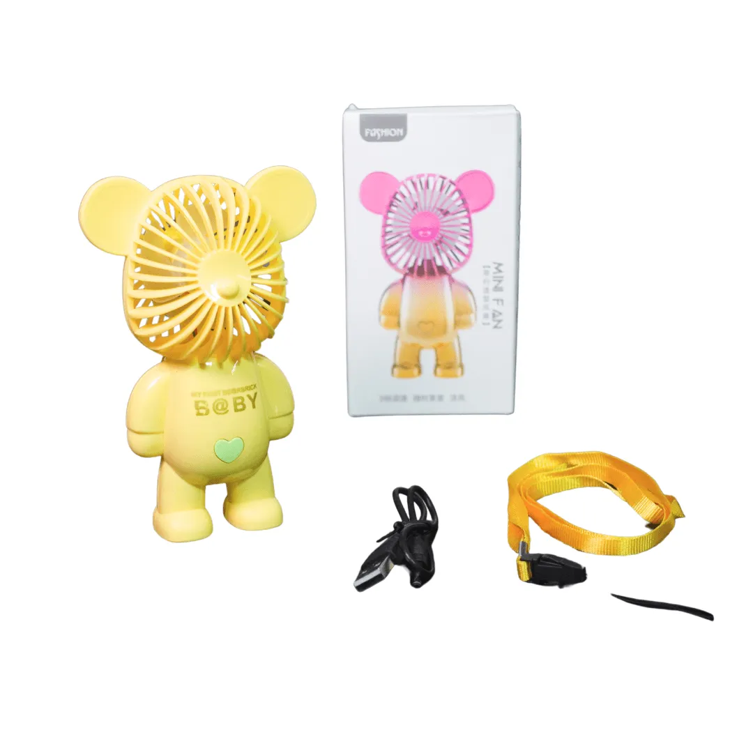 Cute Teddy Bear Shaped Hand Fan-1 Piece