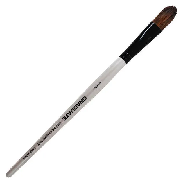 Daler Rowney Graduate Brush Short Handle-Pony/Synthetic Oval Wash 1/2"=12mm