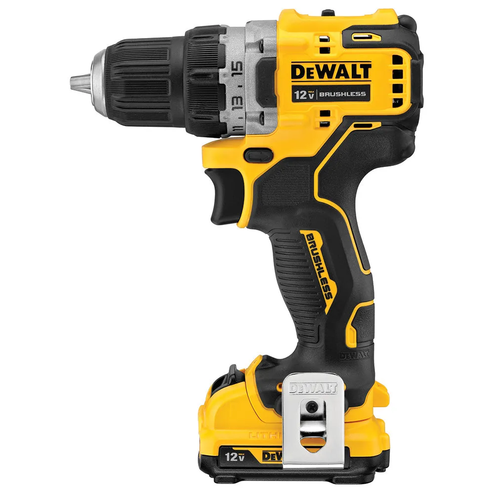 DeWALT DCD701F2 12V MAX XTREME Brushless 3/8 Inch Cordless Drill Driver Kit