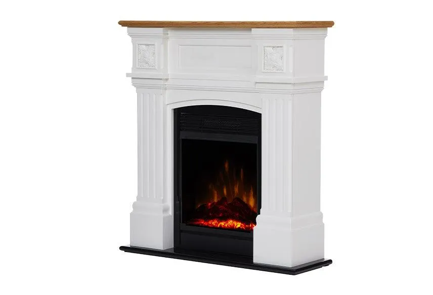 Dimplex 1.5kW Mini Windelsham Suite with LED Firebox in White and Oak Veneer Finish