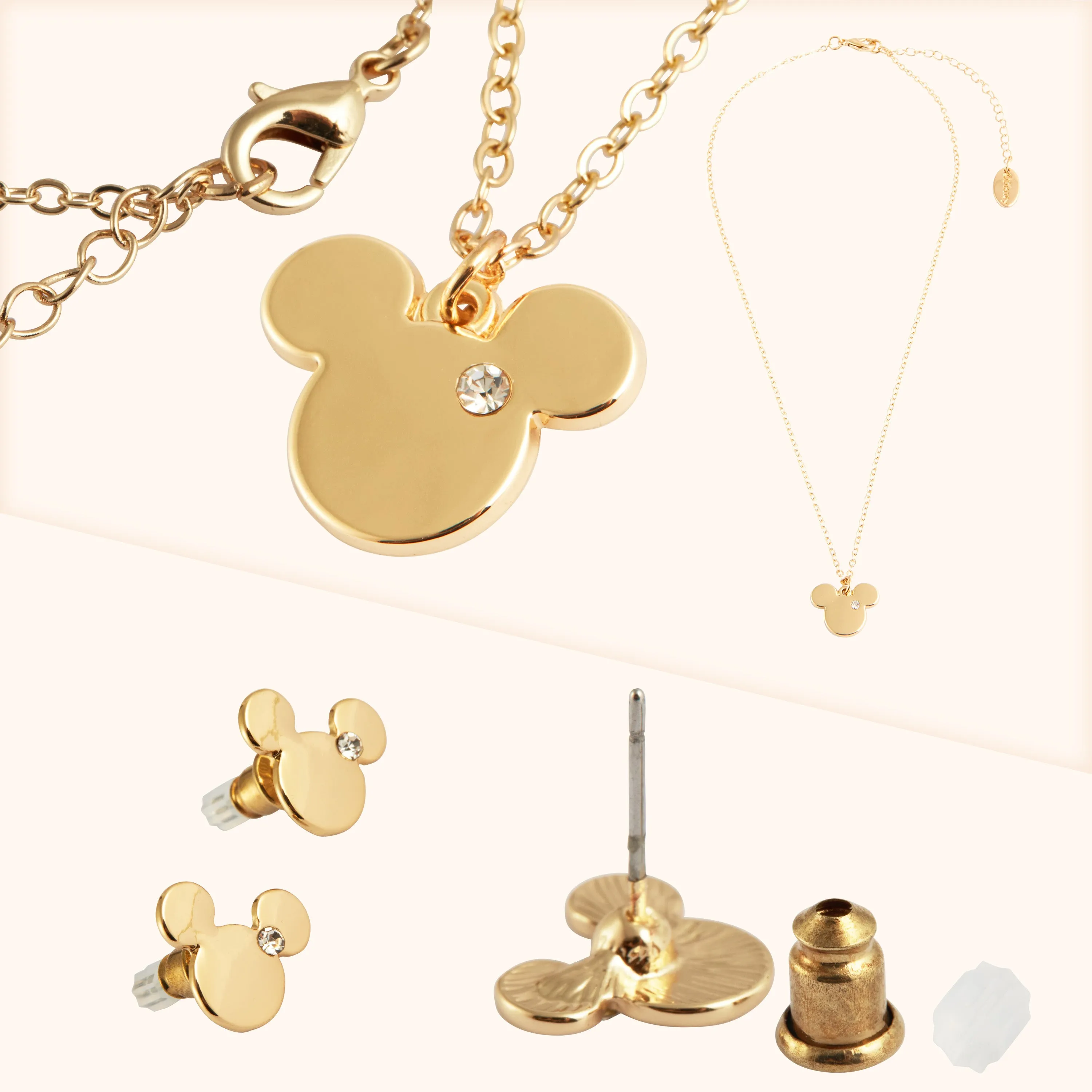 Disney Jewellery Set - Earrings, Bracelet & Necklace - Mickey