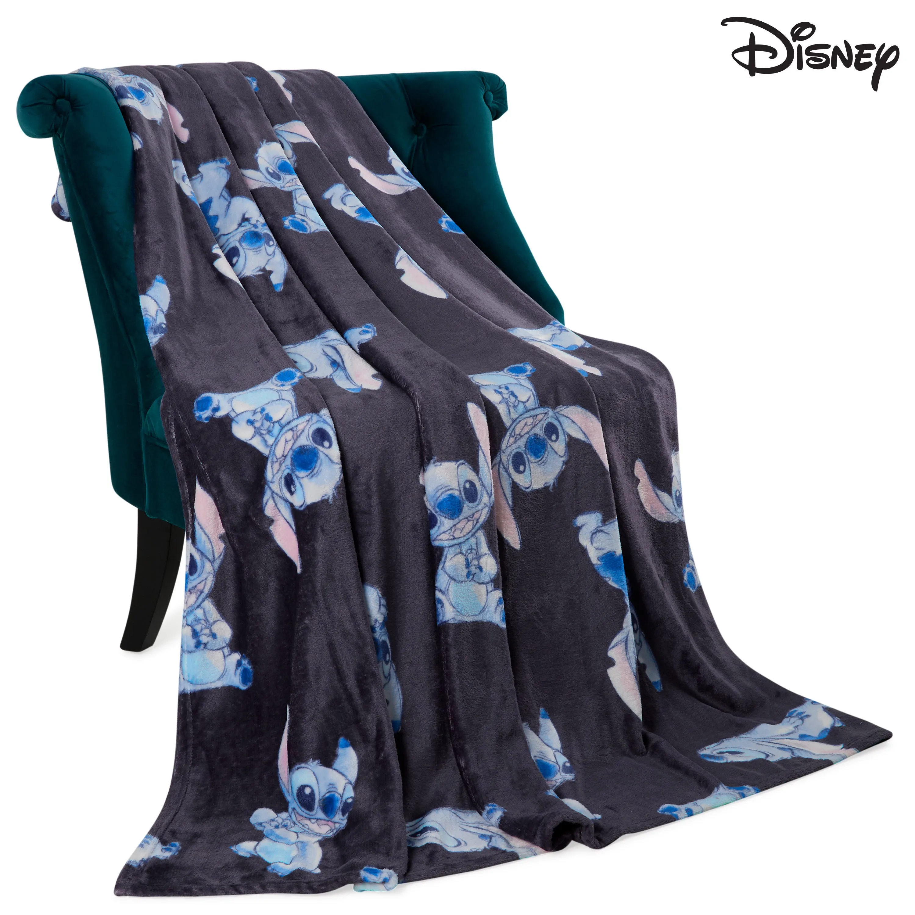 Disney Stitch Fleece Blanket Super Soft Blanket - Blue Stitch