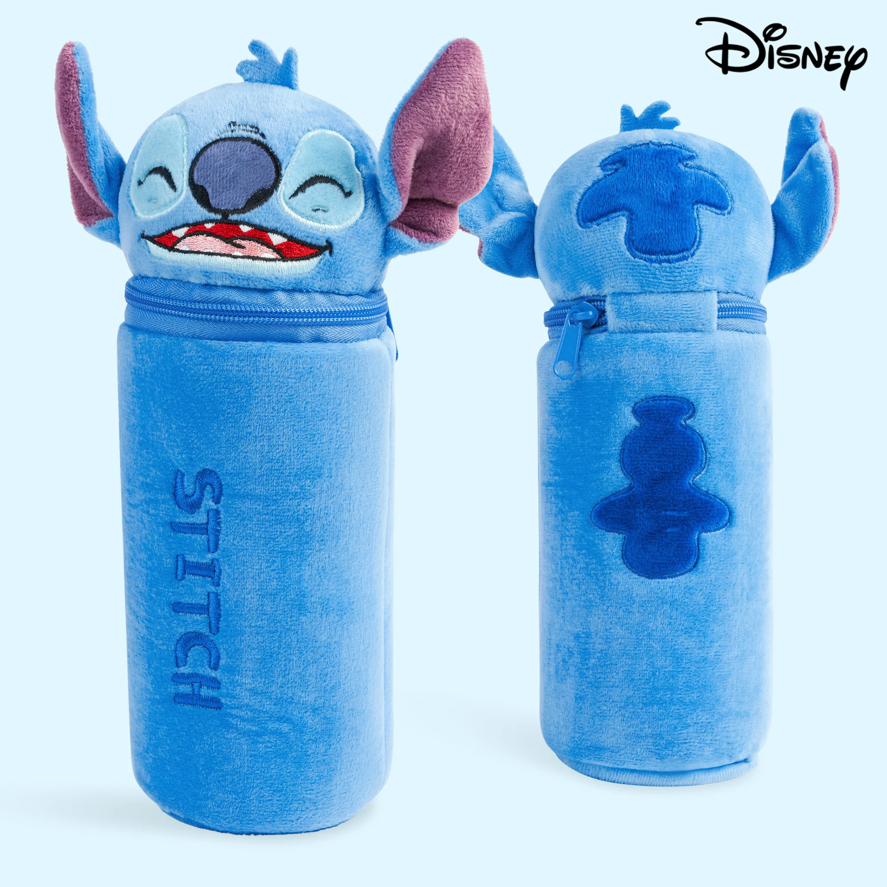 Disney Stitch Pencil Case with 48 Colouring Pencils Included - Blue