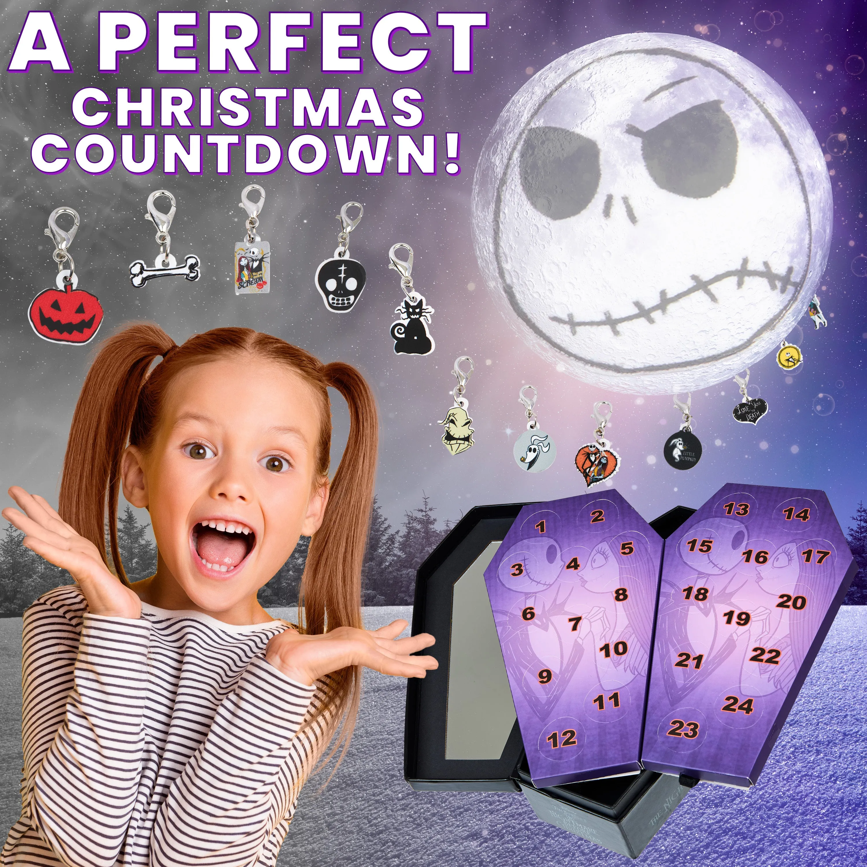 Disney The Nightmare Before Christmas Jewellery Advent Calendar 2025 (Black Jewellery)