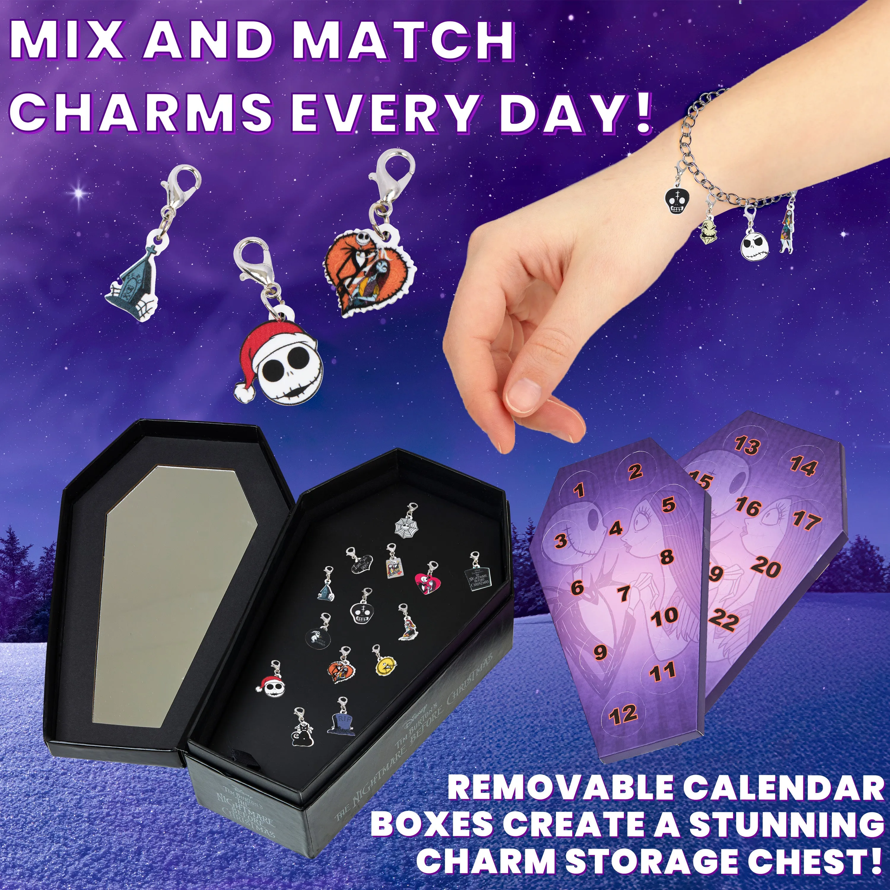 Disney The Nightmare Before Christmas Jewellery Advent Calendar 2025 (Black Jewellery)