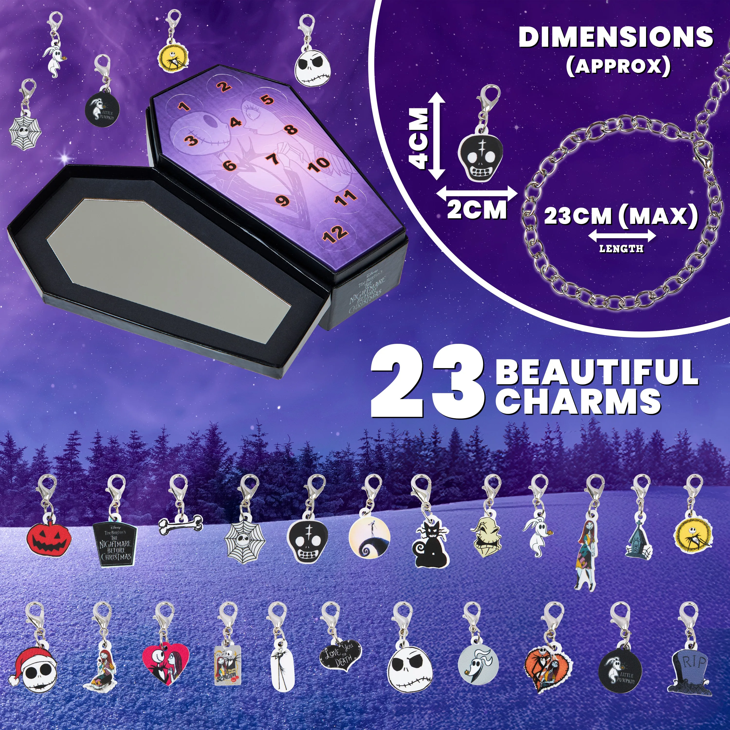 Disney The Nightmare Before Christmas Jewellery Advent Calendar 2025 (Black Jewellery)