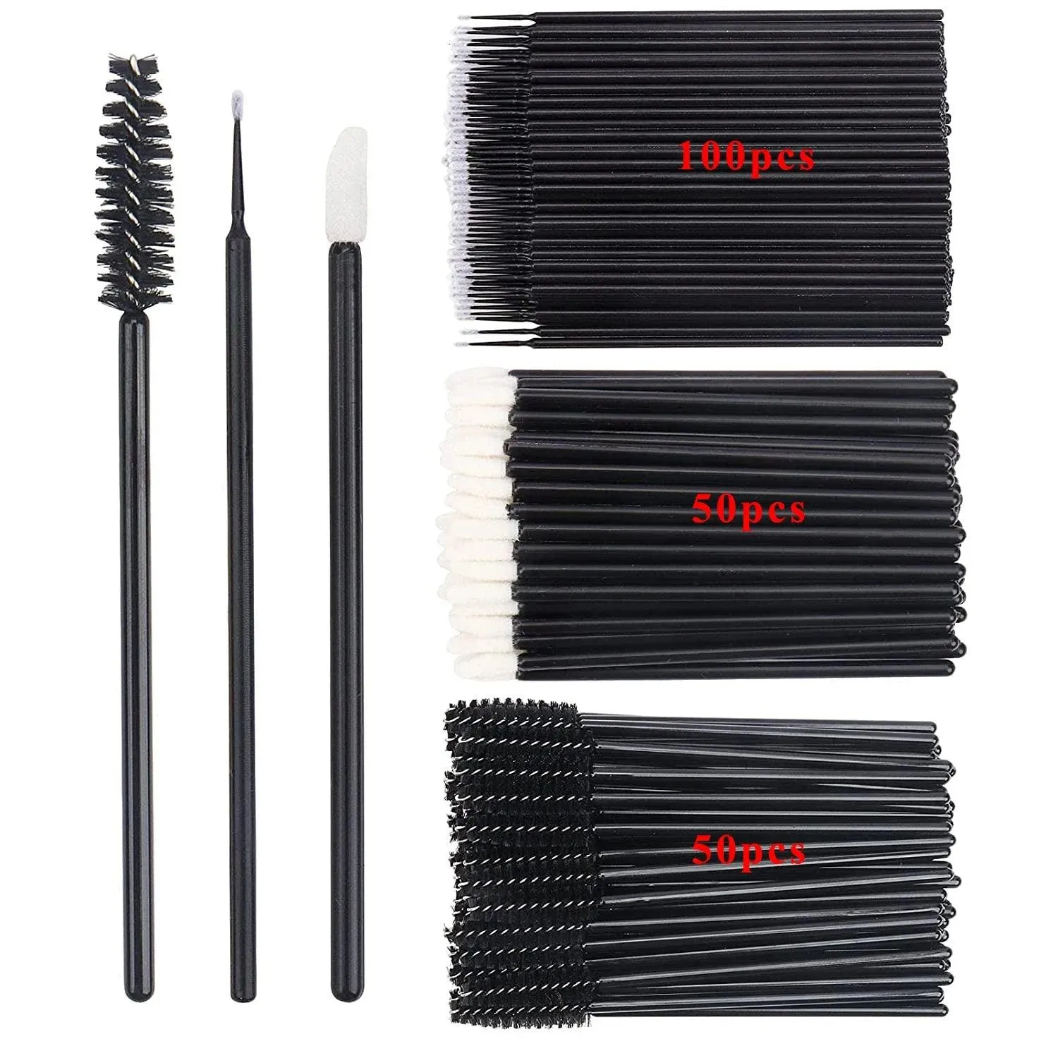 Disposable Beauty Tool Set: Mascara, Lip Brushes, Eyelash & Eyebrow Tools