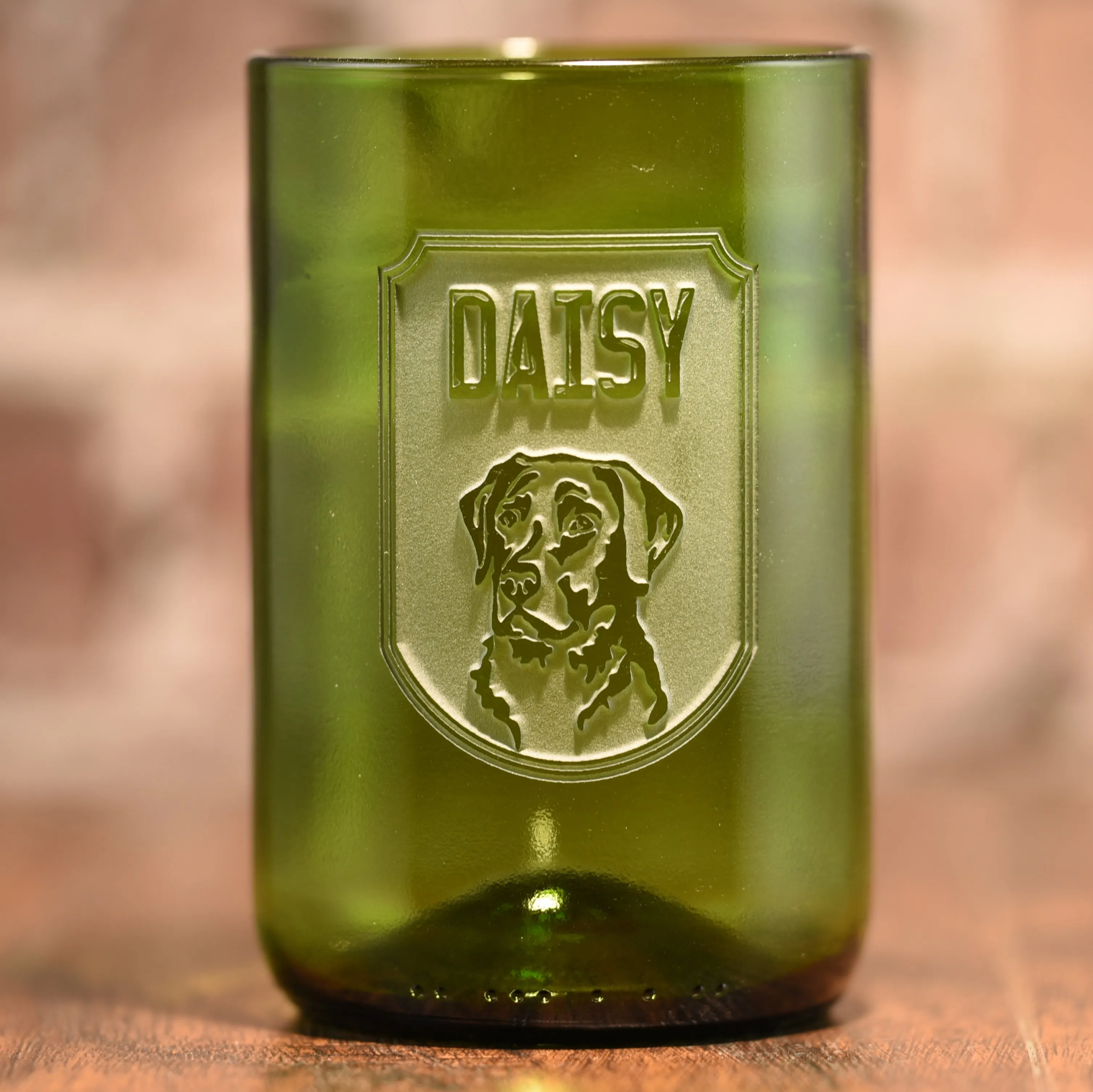 Dog Lover Gift, Personalized Dog Breed Green Cocktail Glass