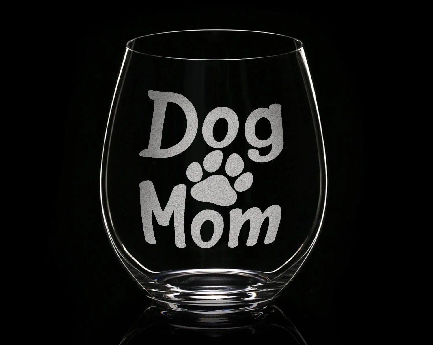 Dog Mom Stemless Glass Drink Wine and Pet My Dog Pet Lover Gift Fur Mom Rescue Dog Adoption Gift First Family Puppy Birthday Gift for Sister