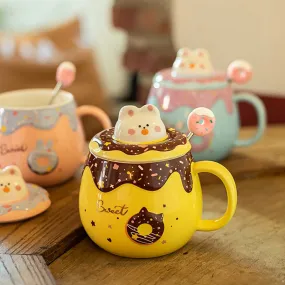 Donut Cat Ceramic Mug