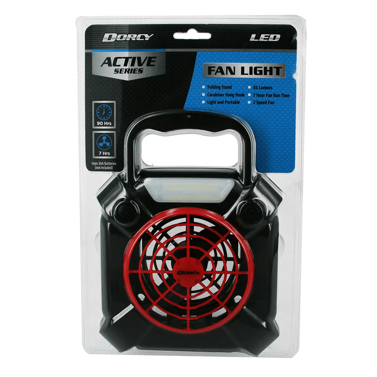 Dorcy Active Series Mini Fan LED Light Stand Portable Batteries