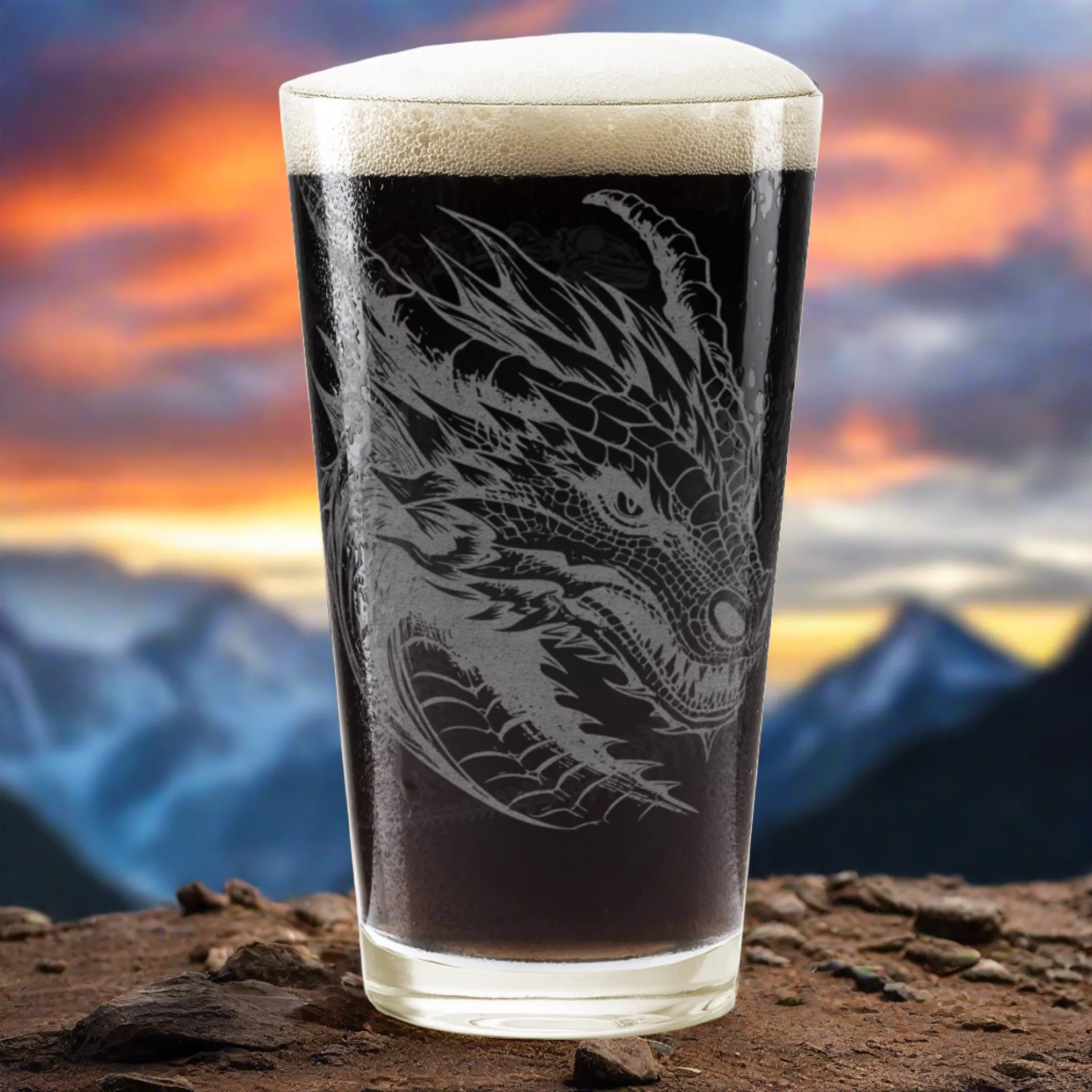 DRAGON Pint Glass by Lumengrave