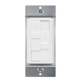 Dual Slide 3-Speed Fan Control and LED Dimmer Switch, Single Pole, White