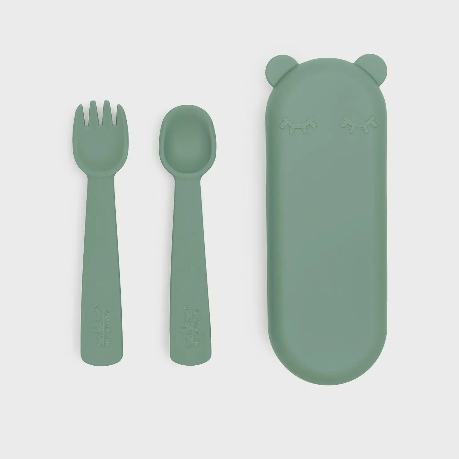 Feedie Fork & Spoon Set | Sage