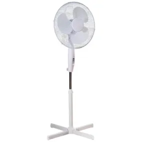 Fine Elements COL1507 | White 16″ 3 Speed Pedestal Fan- NEW