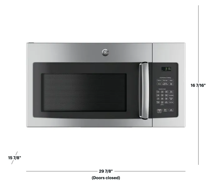 GE - 1.6 Cu. Ft. Over-the-Range Microwave - Stainless steel