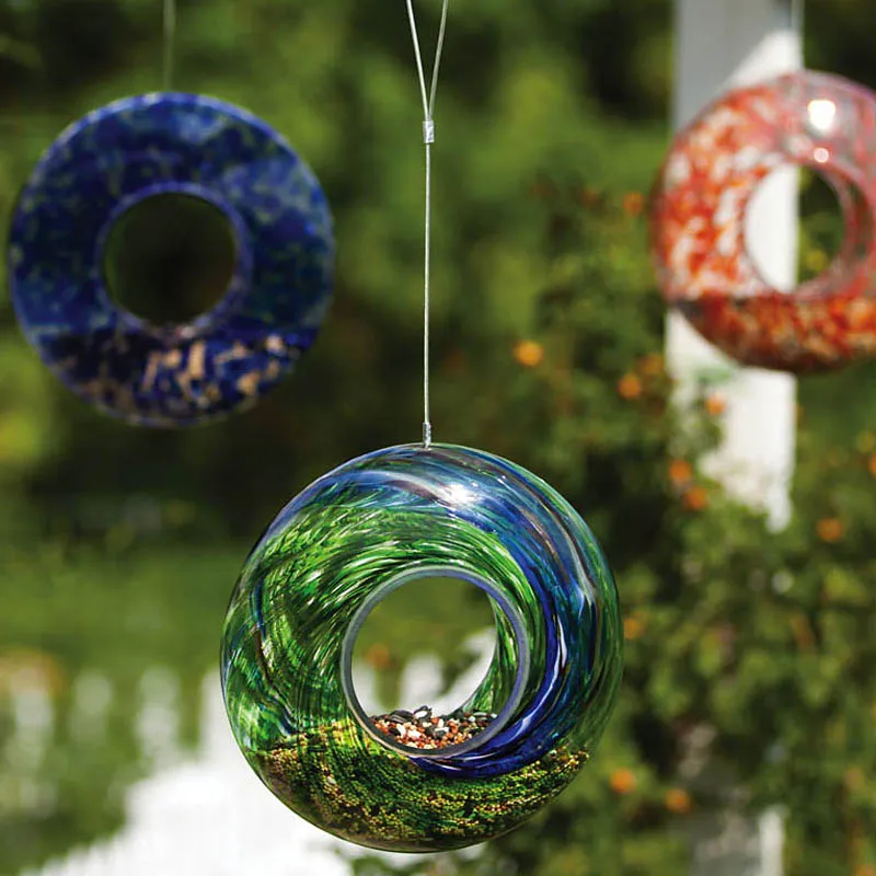 Glass Circle Bird Feeder