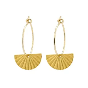 Gold Fan Earrings