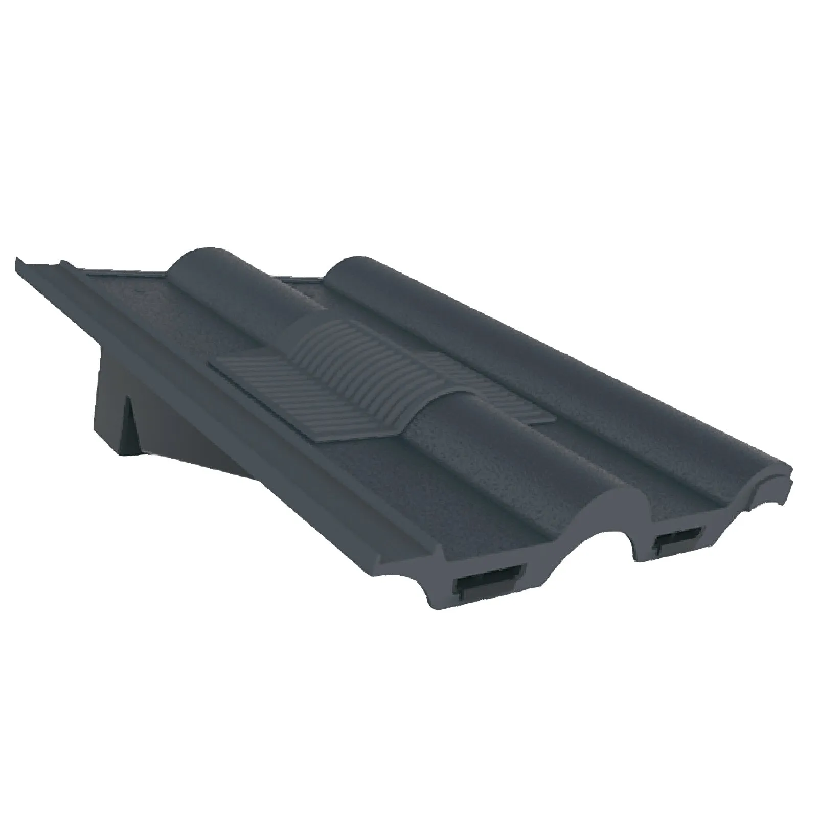 Grey Double Roman Roof Tile Vent & Adapter for Marley Redland Sandtoft