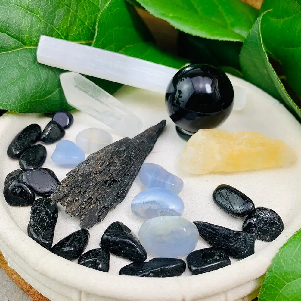 Grounding Earth Energy Crystal Pouch Set