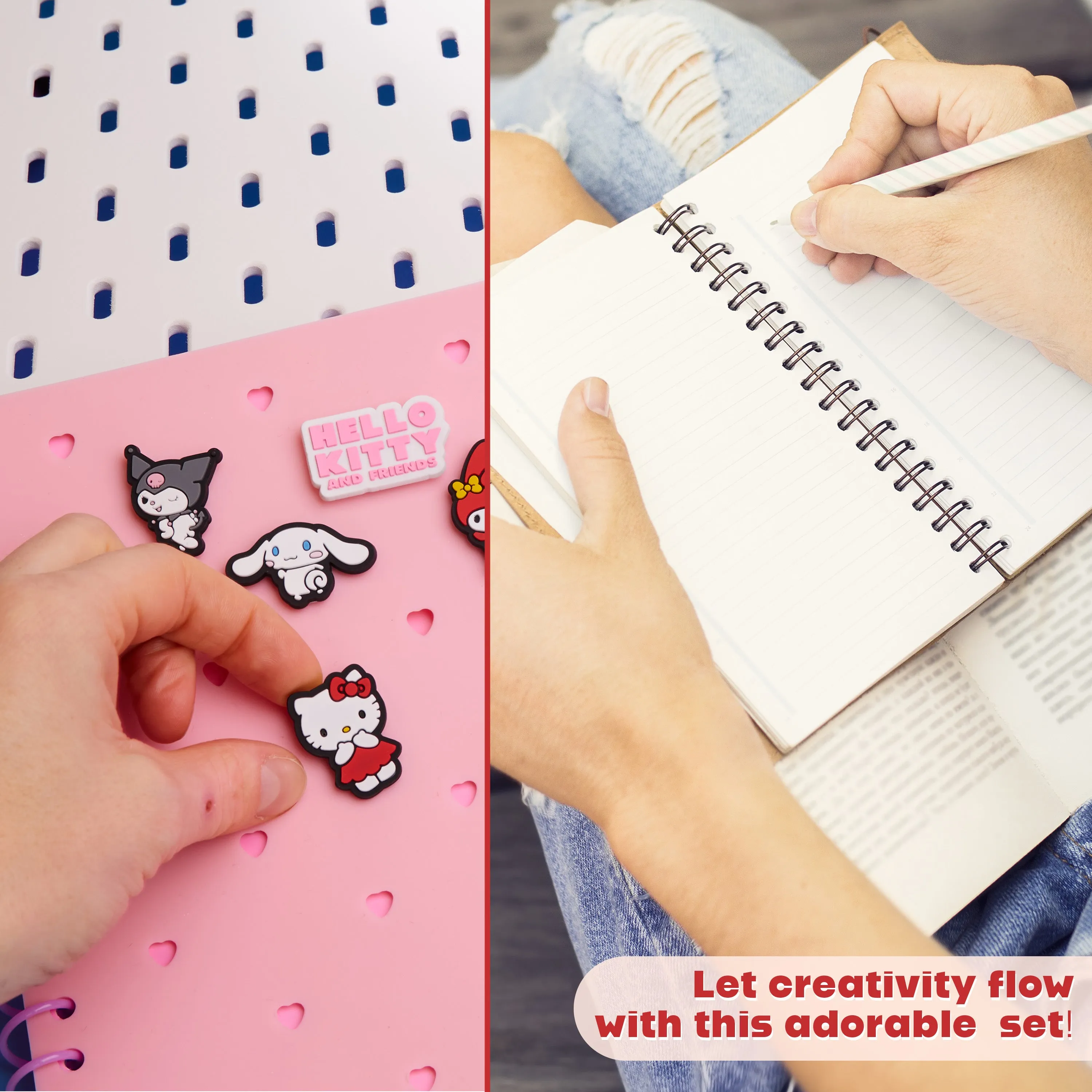 Hello Kitty A5 Diary and Stationery Set with Customisable Character Pins