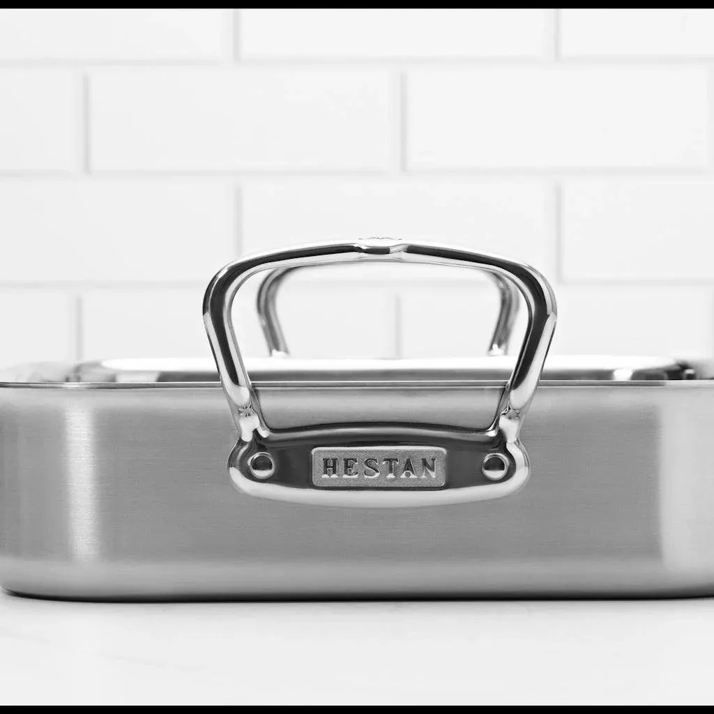 Hestan Provisions 16.5-inch Classic Clad Roaster with Rack