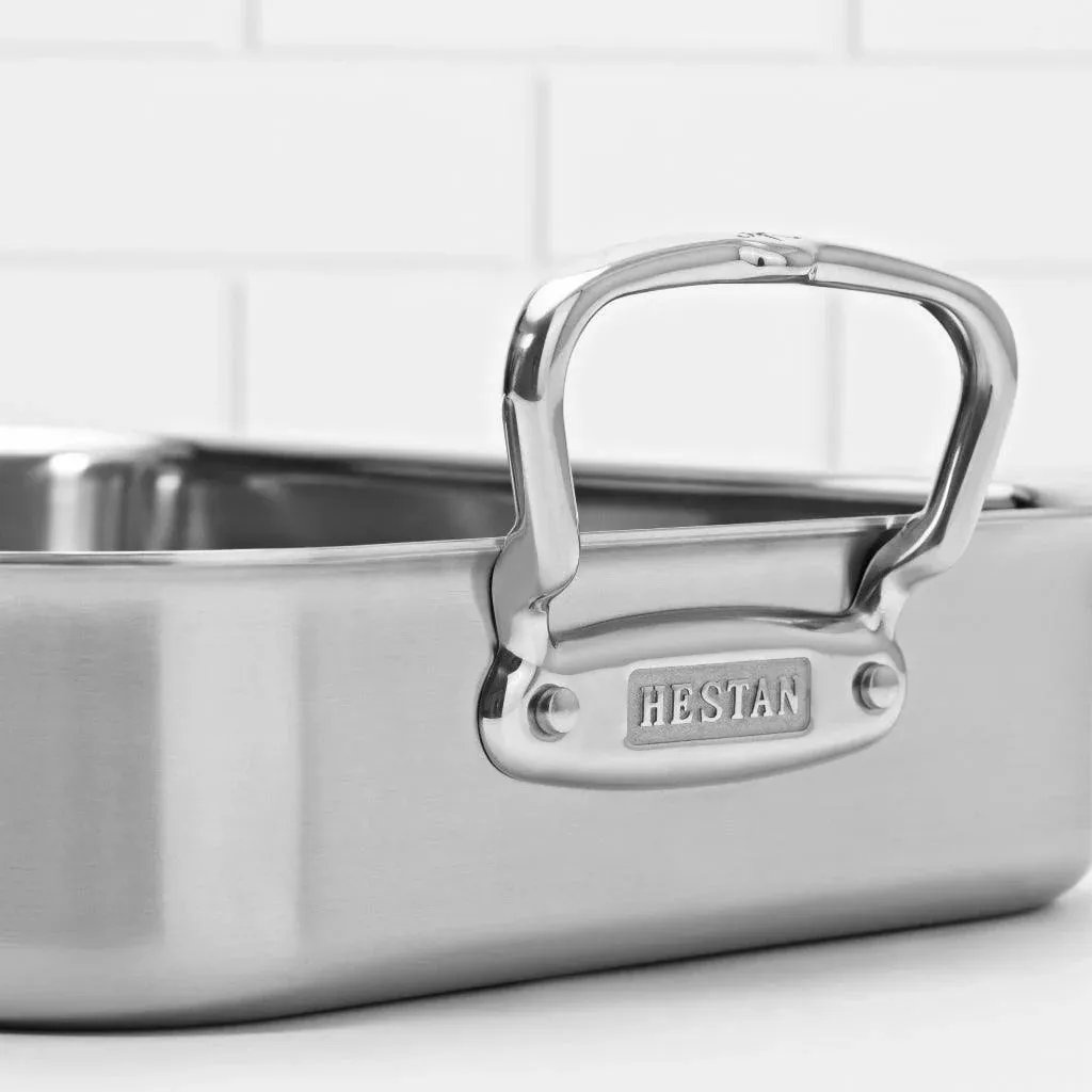 Hestan Provisions 16.5-inch Classic Clad Roaster with Rack