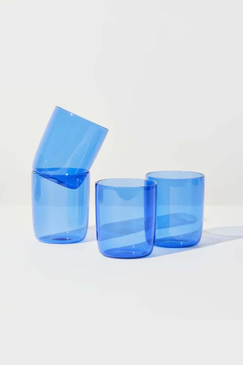 House Of Nunu Belly Cups Set Of 4 - Blue