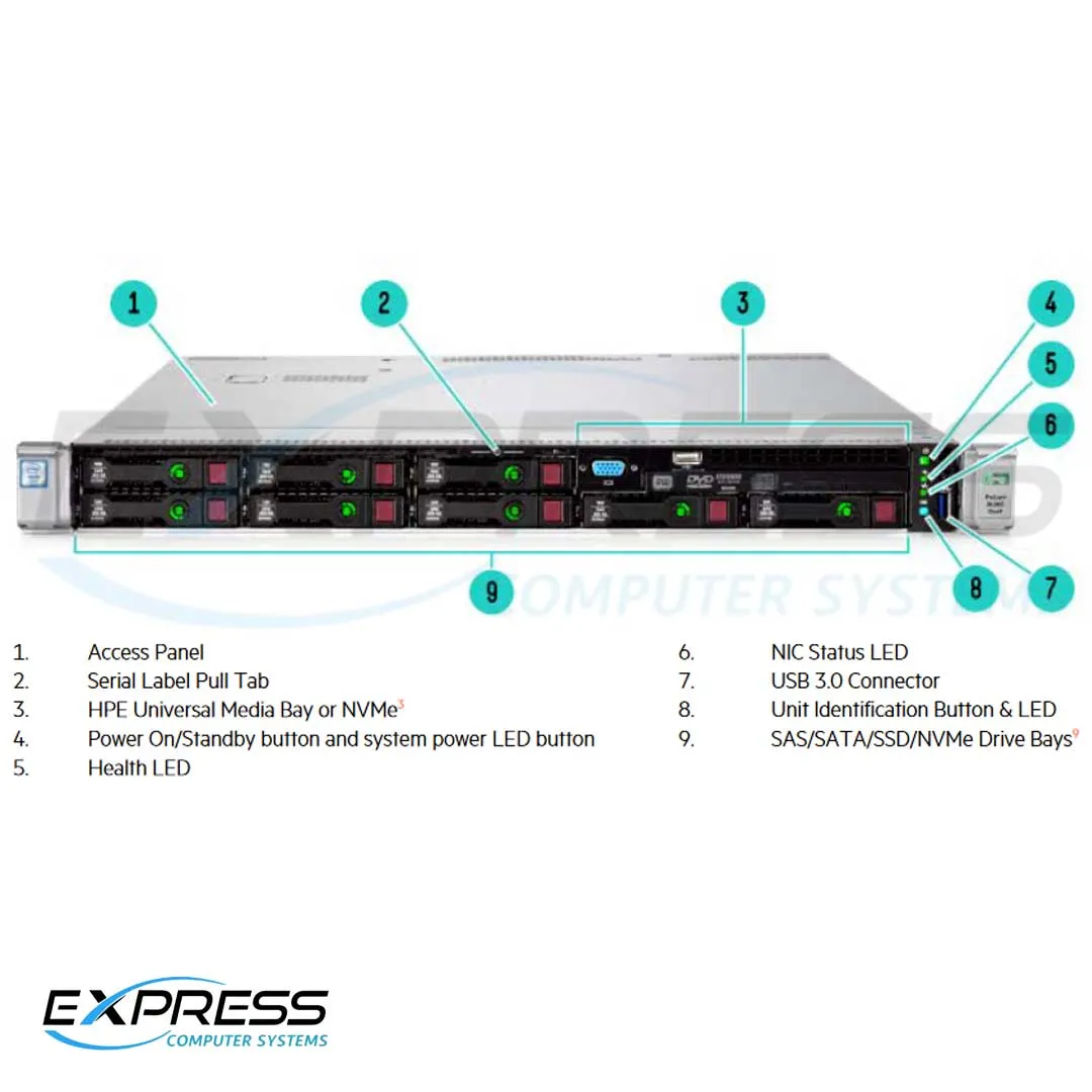 HPE ProLiant DL360 Gen9 E5-2609v3 1P 1.9GHz 6-core 8GB-R H240ar 8 SFF 500W PS Server/S-Buy | 780017-S01