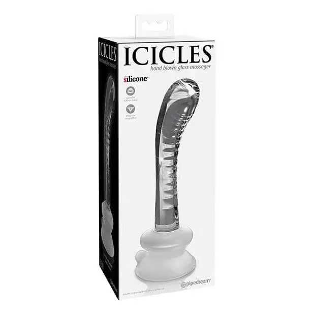 Icicles No. 88 Hand Blown Glass G-spot Massager W/suction Cup -  Clear