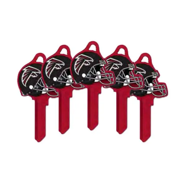 Ilco - NFL TeamKeys - Helmet Edition - Key Blank - Atlanta Falcons - KW1 (5 Pack)