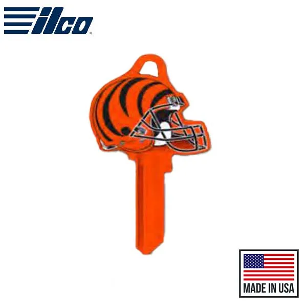 Ilco - NFL TeamKeys - Helmet Edition - Key Blank - Cincinnati Bengals - KW1 (5 Pack)