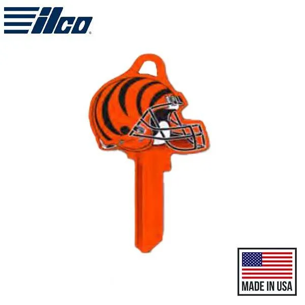 Ilco - NFL TeamKeys - Helmet Edition - Key Blank - Cincinnati Bengals - SC1 (5 Pack)