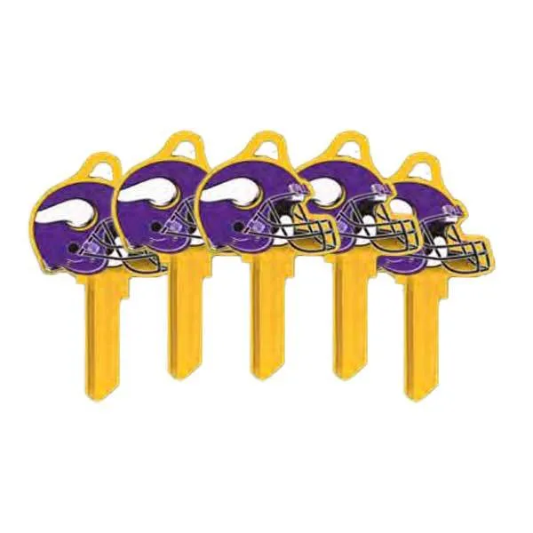 Ilco - NFL TeamKeys - Helmet Edition - Key Blank - Minnesota Vikings - SC1 (5 Pack)