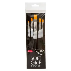 Jasart Soft Grip Flat Brush Set of 5