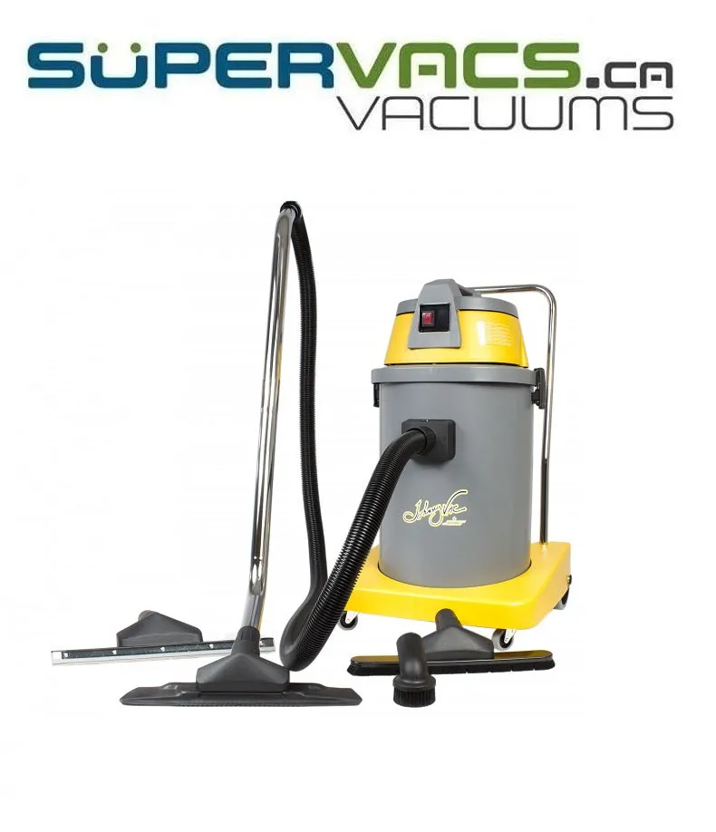 JV400 Wet & Dry Commercial Vacuum from Johnny Vac - 10 gal (38 L) Tank Capacity - 10' (3 m) Hose - Metal Wands - Brushes and Accessories Included