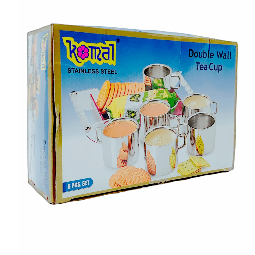 Komal Double Wall Tea Cup (Stainless Steel)