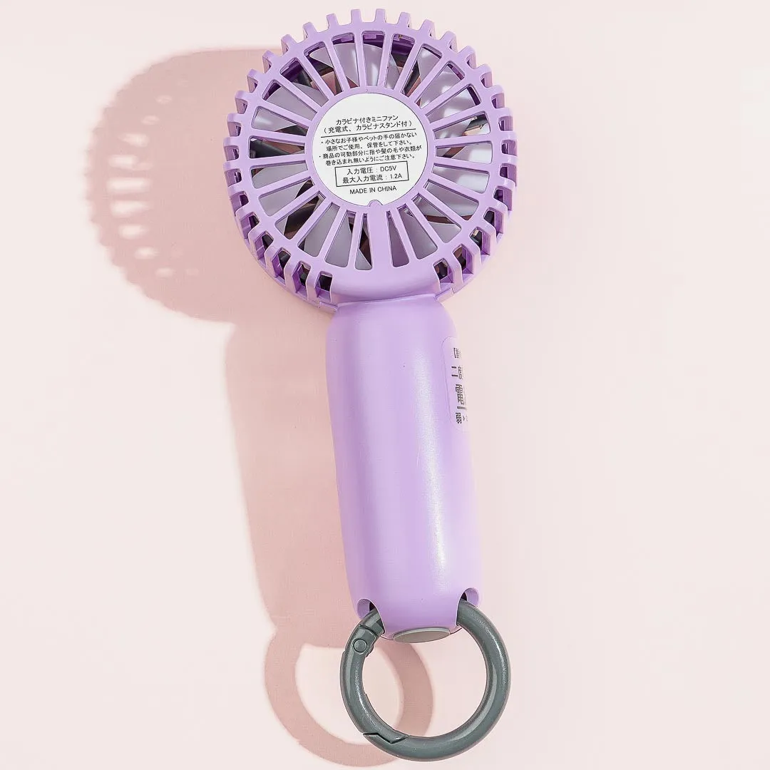 Kuromi Handy Fan With Carabiner