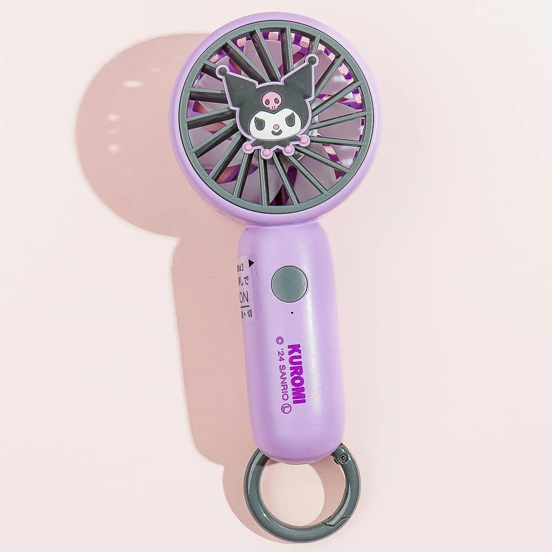 Kuromi Handy Fan With Carabiner